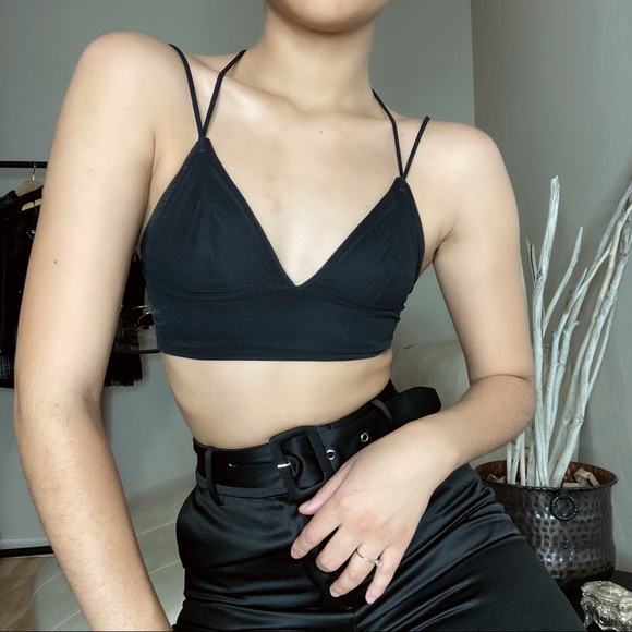 Black Mesh Bralette - Picture 1 of 3